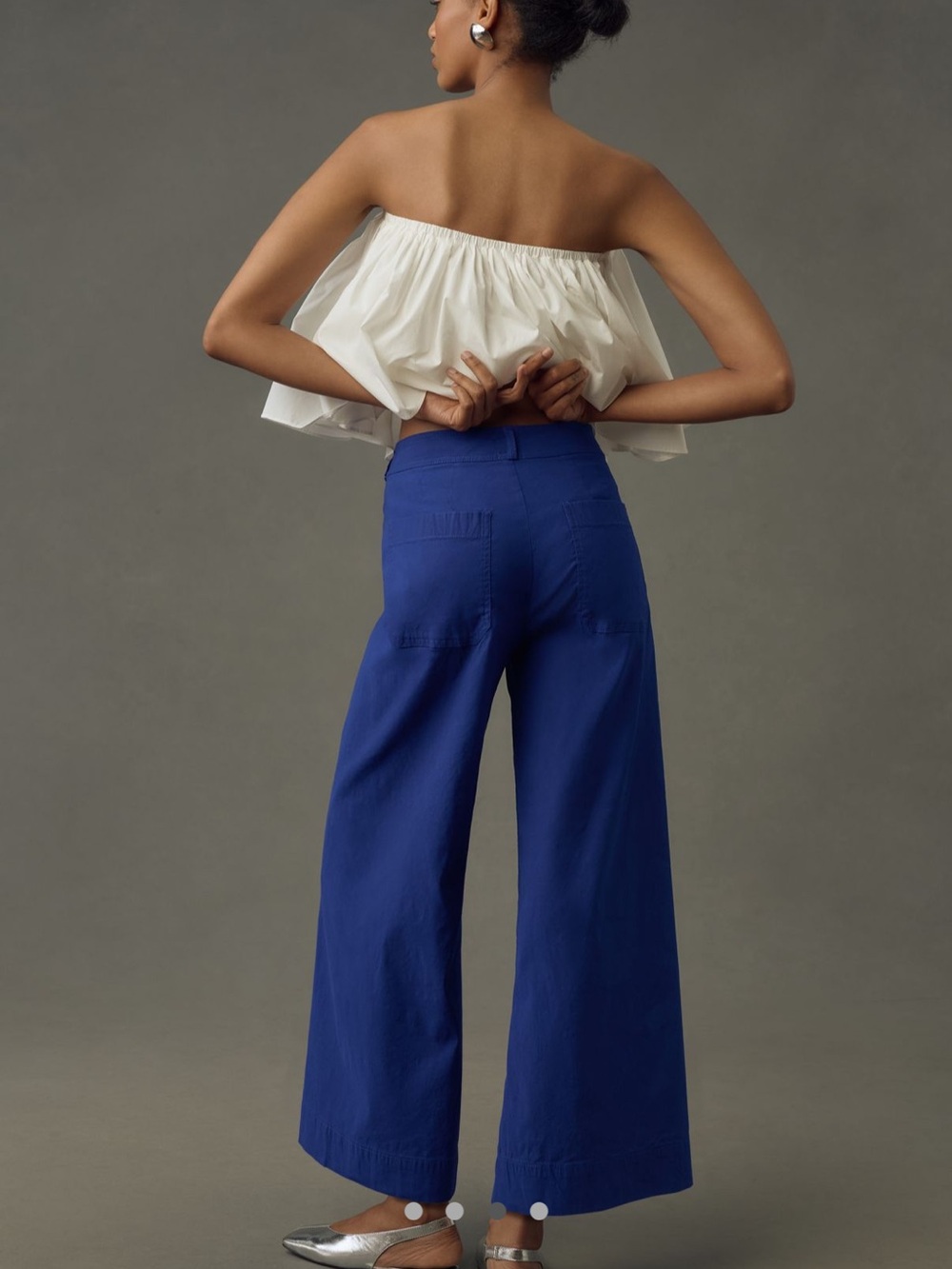 Maeve Cropped Ankle Pants in Bright Blue - Picture 4 of 4